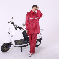 摩托车电动车雨衣成人 双层加厚电瓶车男女分体雨衣雨裤套装