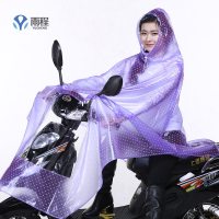 单人雨衣电动车摩托车加大加厚雨衣时尚透明电瓶车成人雨披