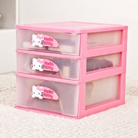 hellokitty卡通塑料文具小物抽屉式桌面收纳盒KCA-421