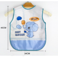 儿童吃饭围兜加大号背心式无袖软塑料防水饭兜宝宝围嘴