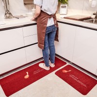 酒红色进家用地垫厨房卫浴吸水防滑脚垫卧室地毯