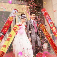 婚礼礼花浪漫结婚庆派对道具彩条心形手持礼炮开业现场礼花筒