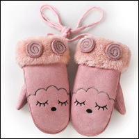 儿童手套户外女童男孩冬加厚加绒保暖手套卡通可爱宝宝小学生手套