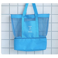 旅行包单肩购物袋大容量收纳包便携可折叠游泳沙滩包防水干湿分离