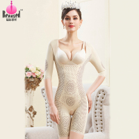 瑞尔珍丝(RUIERZHENSI)半袖负离子塑身衣连体带能量石收腹束腰美体塑身衣连体束身内衣女瘦身提臀塑型