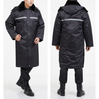 沐茵树多功能保安大衣工作服棉衣军大衣加厚防寒服冬季保暖棉服 MinYinShu-105