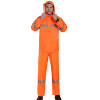 沐茵树反光分体式雨衣 交通执勤路政环卫成人户外雨衣套装my-020