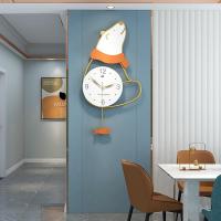 久久达创意餐厅挂钟2022新款网红装饰钟表客厅简约现代个性卡通时钟挂墙