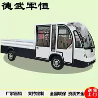 婉晨电动四轮巡逻车皮卡2座观光车带斗厢货车升降翻斗搬运拉货转运车