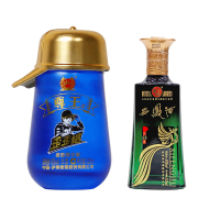 泸州老窖歪歪帽浓香型白酒45度100mL+西凤青鼎旗帜小酒凤香型白酒52度125ml 组合白酒