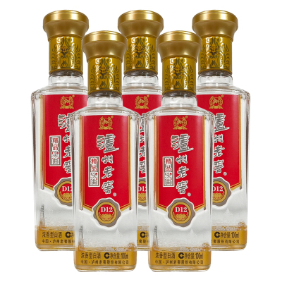 泸州老窖精品头曲D12小酒52度100ml*5瓶浓香型白酒