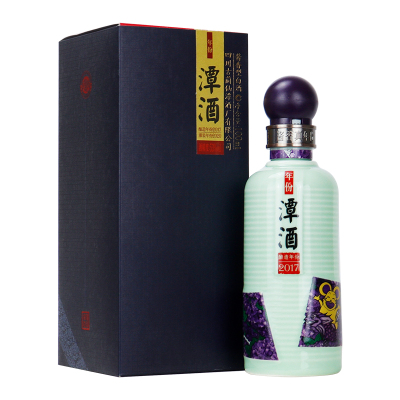 潭酒年份潭 53度100mL*1瓶酱香型高度白酒 2017年