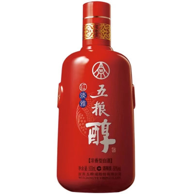 五粮醇红淡雅50度500ml*2瓶 浓香型白酒