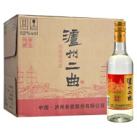 泸州老窖 泸州二曲酒 52度500ml*12瓶整箱 浓香型白酒
