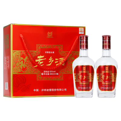 泸州老窖老乡酒 52度480ml*2瓶 浓香型白酒 2011年