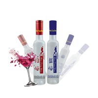 源自玫瑰之乡的特色时尚饮品 红(蓝)焰玫瑰露酒 26.8度200ML*12瓶男女士酒