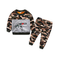 [促销]童装套装儿童休闲迷彩运动服01-2-3-4岁男童女童宝宝加绒加厚冬装