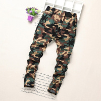 [促销][亏本冲量5千件]2017秋季新款男童女童长裤时尚韩版小童中童大童长裤儿童迷彩裤休闲裤运动裤春秋款大童磨毛弹力裤