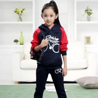 [促销]儿童春秋季运动男女童套装2018新款春装男童女童韩版潮卫衣两件套宝宝衣服4宝宝春秋装儿童加厚套装5男童运动卫衣3