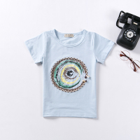 [促销]2018夏季新款短袖男童女童纯棉T恤印花儿童韩版上衣半袖