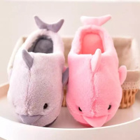 [促销]儿童棉拖鞋男童女童宝宝可爱海豚棉鞋冬季室内保暖防滑小孩棉拖鞋