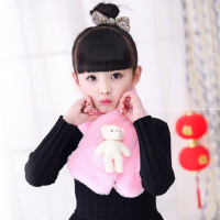 [促销][买一送一秒抢]亏钱冲量男女童围巾秋冬款时尚百搭儿童超软毛绒棉麻围巾小孩儿童围巾女童韩版春秋宝宝围巾男童学生可爱