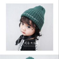 [促销]宝宝儿童毛线帽子针织秋冬新款纯色男童女童韩版小孩帽子保暖护耳
