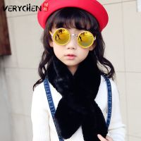 [促销]儿童围巾秋冬毛绒保暖防风女童男童 小孩幼儿宝宝围脖套 毛绒围巾