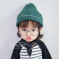 [促销]宝宝儿童毛线帽子针织秋冬新款纯色男童女童韩版小孩帽子保暖护耳