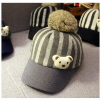 [促销]儿童帽子秋冬男童鸭舌帽韩版潮女童1-4岁宝宝毛呢帽小孩马术帽潮