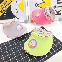 [促销]小猪佩奇儿童帽子夏季男女童大檐空顶帽防晒遮阳帽凉帽宝宝太阳帽