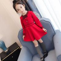 [促销]女童加绒连衣裙2018新款公主裙3-5中小童韩版长袖冬加厚宝宝裙子