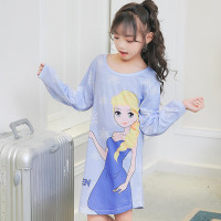 [促销]春秋季儿童长袖睡裙可爱公主睡衣女童家居裙中大童装家居服