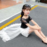 [促销]女童连衣裙套装夏装套装裙儿童公主裙夏季中小学生中大童裙子
