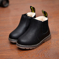 [促销]秋冬雪地短靴女童靴子单靴儿童马丁靴男童加绒保暖大棉鞋时尚皮靴