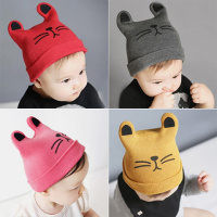 [促销][厚款薄款可选]新款婴儿帽子冬季男女童宝宝帽子冬季儿帽子套头帽针织婴童帽0-1-2岁儿童小孩帽子加厚加绒