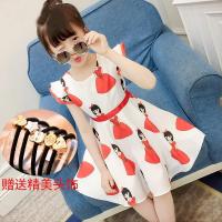 [促销]傲宝童装女童雪纺连衣裙夏2018新款女中大童夏季女孩公主裙子长裙
