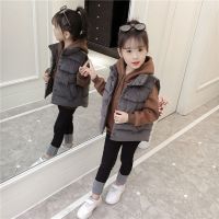 [促销]女童秋冬洋气套装2018新款韩版宝宝卫衣外套童装儿童马甲两件套潮