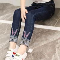 [促销][单裤/加棉]秋新款女童裤子冬秋女童加绒牛仔裤冬季加厚女孩裤