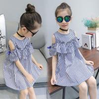 [促销][配套带]女童连衣裙露肩夏装韩版童装儿童小女孩衣服裙子