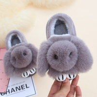 [促销]棉拖鞋女儿童拖鞋包跟棉鞋冬季宝宝可爱卡通棉拖鞋小孩子冬天毛拖