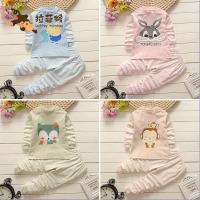 [促销]拉菲猴[40支彩棉儿童内衣套装]秋冬天然彩棉儿童肩开扣男女童