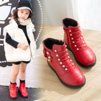 [促销][3-16岁]童靴子新款儿童靴子女鞋短靴冬鞋鞋公主韩版中大童学生