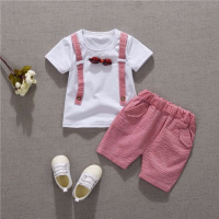 [促销]童装男童短袖套装夏季新款93%棉宝宝衣服小孩短裤两件套1-6岁潮