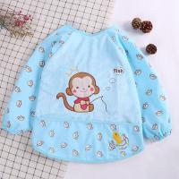 [促销]两件送套袖宝宝男女童防水罩衣长袖婴儿反穿衣吃饭衣纯棉0-5岁