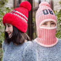 [促销]ClassicTeddy韩版儿童帽子秋冬宝宝保暖男女童加绒围脖连体毛线帽