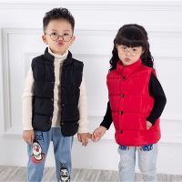 [促销]诚羽童装新款羽绒棉加厚立领马甲男女童装面包服中大童棉背心棉衣
