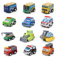 [促销][12只套装]玩具儿童玩具回力车套装 警车回力车惯性 工程车跑车