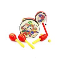 [促销]3-12个月宝宝婴儿手摇鼓摇铃软胶玩具拨浪鼓音乐故事早教机不倒翁