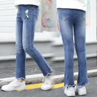 [促销]儿童喇叭裤女童韩版弹力牛仔长裤女学生春秋2018新款中大童裤子